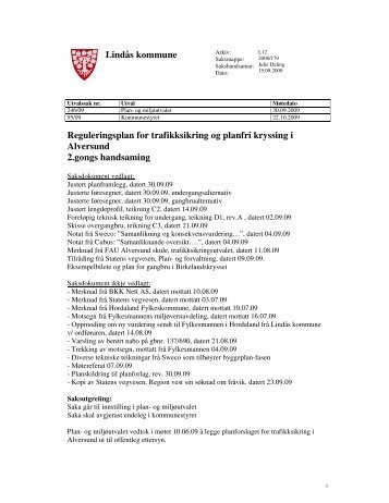 Reguleringsplan for trafikksikring og planfri kryssing i Alversund 2 ...