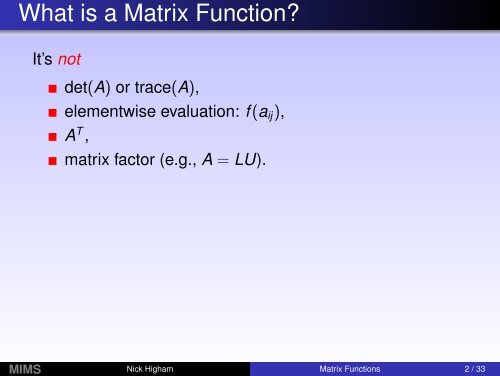 Functions of Matrices and Nearest Correlation Matrices - NAG