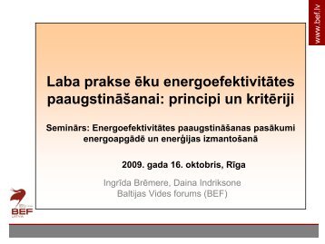 Laba prakse ēku energoefektivitātes paaugstināšanai: principi un ...