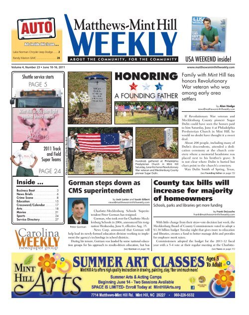 Matthews-Mint Hill - Carolina Weekly Newspapers