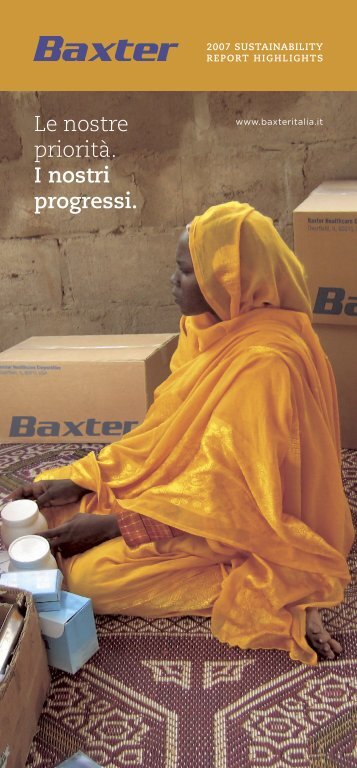 Le nostre prioritÃ . i nostri progressi. - Baxter Sustainability Report