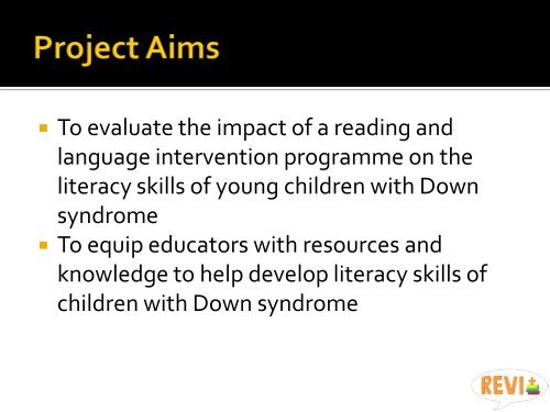 5. Fiona Duff - REVI+ Down Syndrome research - University of York