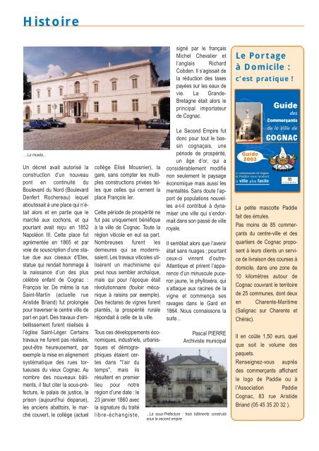 Cognac le mag oct 2003 - Ville de Cognac