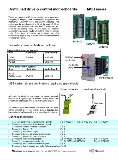 MSB870 - Mclennan Servo Supplies Ltd.