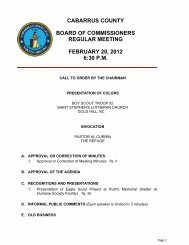 cabarrus county board of commissioners regular meeting