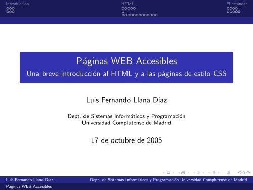 PÃ¡ginas WEB Accesibles - Universidad Complutense de Madrid