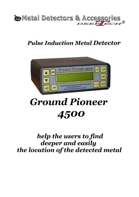 Download Ground Pioneer 4500 Brochure - K. R. B. Geo Services