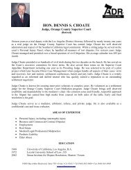 HON. DENNIS S. CHOATE - ADR Services, Inc.