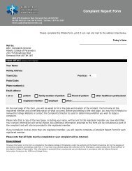 Complaint Report Form - Alberta College of Paramedics