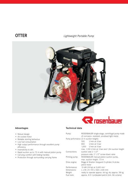 OTTER lightweight portable pump