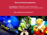 Kör ambulansen rätt patienter? - Webbhotell SLL