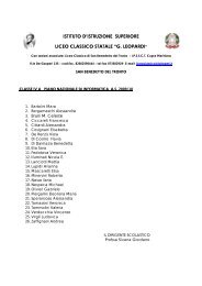 classe IV A - Liceo classico Statale Giacomo Leopardi San ...