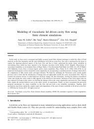 Modeling of viscoelastic lid driven cavity flow using finite element ...