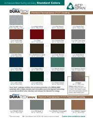 Architectural Color Chart: Standard Colors - AEP Span