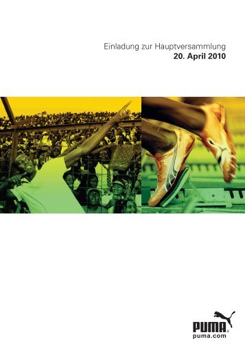 Einladung zur Hauptversammlung 20. April 2010 - About PUMA