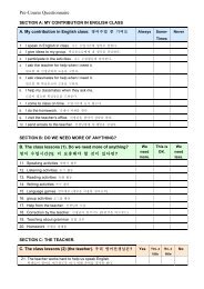 Pre-Course Questionnaire - Finchpark