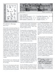 Winter Newsletter 2008 (PDF, 3.7 MB) - The Wildlife Society