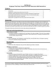 Self Service Application: Individual Time Entry