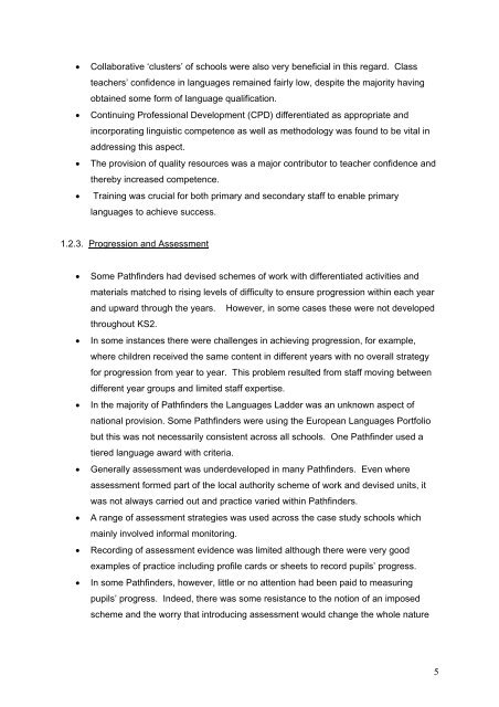 Evaluation of the Key Stage 2 Language Learning Pathfinders