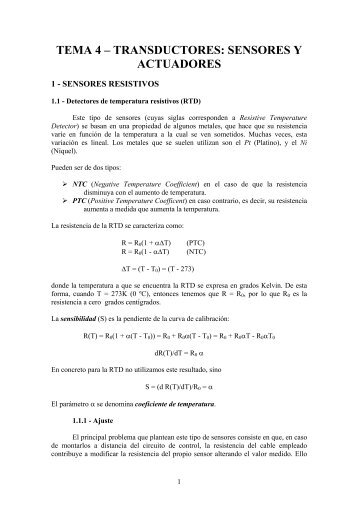 TEMA 4 â TRANSDUCTORES Y ACTUADORES - Profe Saul