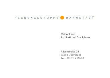 Reiner Lenz Architekt und Stadtplaner AlicenstraÃŸe 23 ... - Reinheim