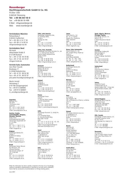 RosenbergerHSD® Connectors