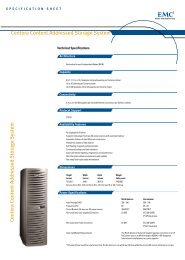 Centera Product Specs.pdf - EMC Centera