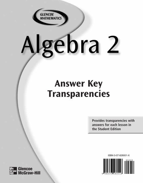 Answer Key Transparencies
