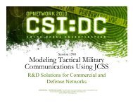 Modeling Military Communication