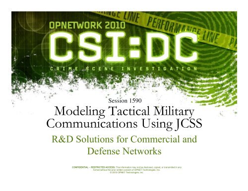 Modeling Military Communication