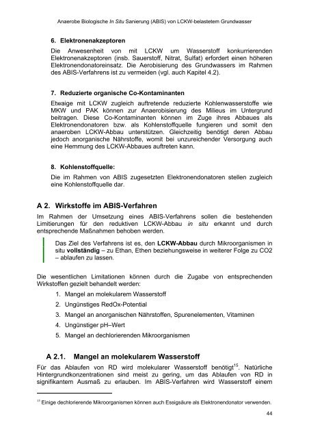 Anaerobe Biologische In Situ Sanierung (ABIS) - Kommunalkredit ...