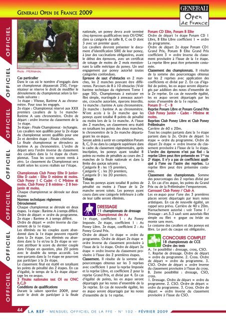 REF FFE NÂ°102 FÃ©vrier 2009 Page 13 - ComitÃ© RÃ©gional d ...