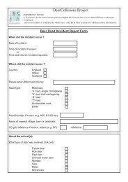 Detailed incident report form in pdf format - deer collisions project