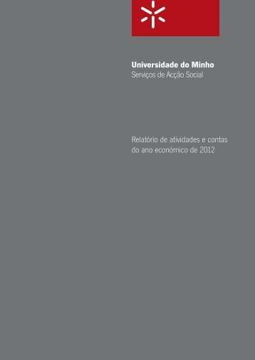 Relatório de actividades de 2012 - Serviços de Acção Social da ...