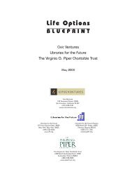 Life Options Blueprint - Virginia G. Piper Charitable Trust