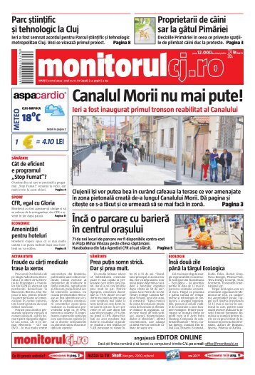 Canalul Morii nu mai pute! - Monitorul de Cluj