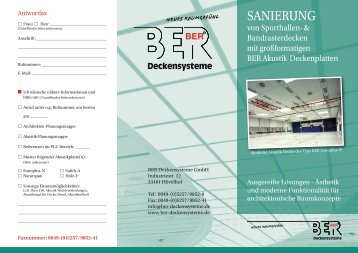 Sanierung - BER Deckensysteme GmbH