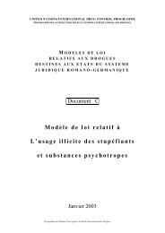 Modèle de loi relatif à L'usage illicite des stupéfiants et substances ...