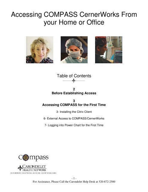 Accessing Compass Cernerworks From Your Compass Help