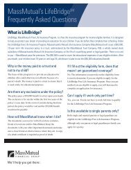 LifeBridge FAQ (PDF) - MassMutual