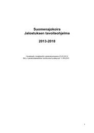 Jalostuksen tavoiteohjelma - Suomen AjokoirajÃ¤rjestÃ¶