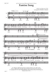 Famine Song - JW Pepper Sheet Music