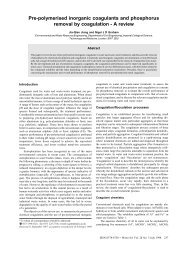 Pre-polymerised inorganic coagulants and phosphorus - Water ...