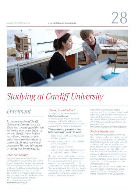 Guide for International Students 2011 - Cardiff Law School