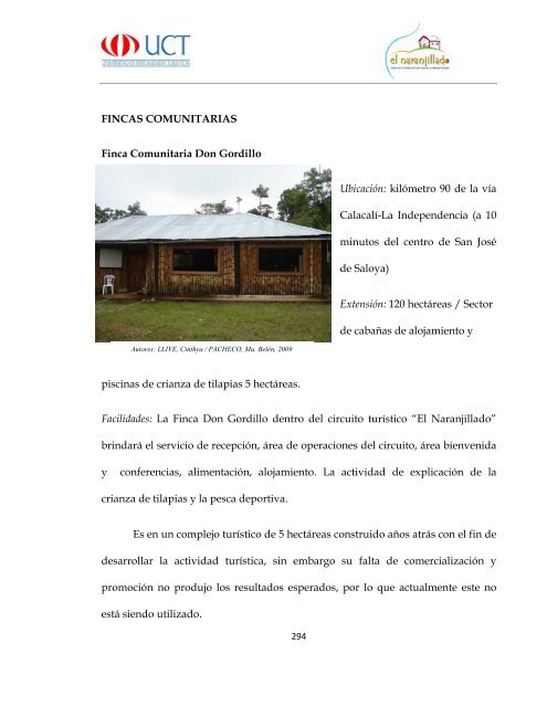 Proyecto Final Circuito Turistico El Naranjillado.pdf - Repositorio ...