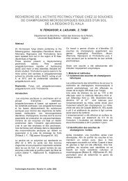 RECHERCHE DE L'ACTIVITE PECTINOLYTIQUE ... - Webreview