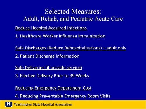 View Powerpoint - Washington State Hospital Association