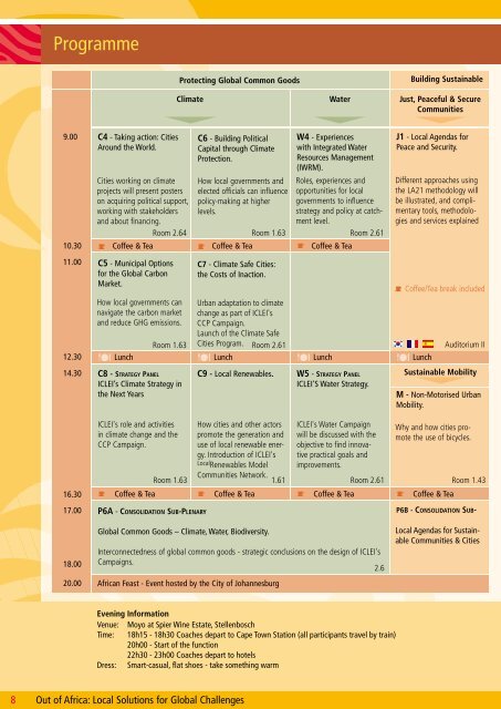 Final Programme - ICLEI World Congress 2006