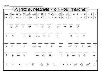 A Secret Message From Your Teacher - Gigglepotz