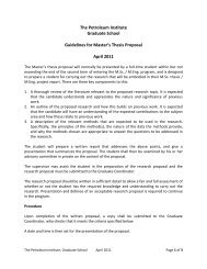 Master Thesis Proposal Guidelines - The Petroleum Institute